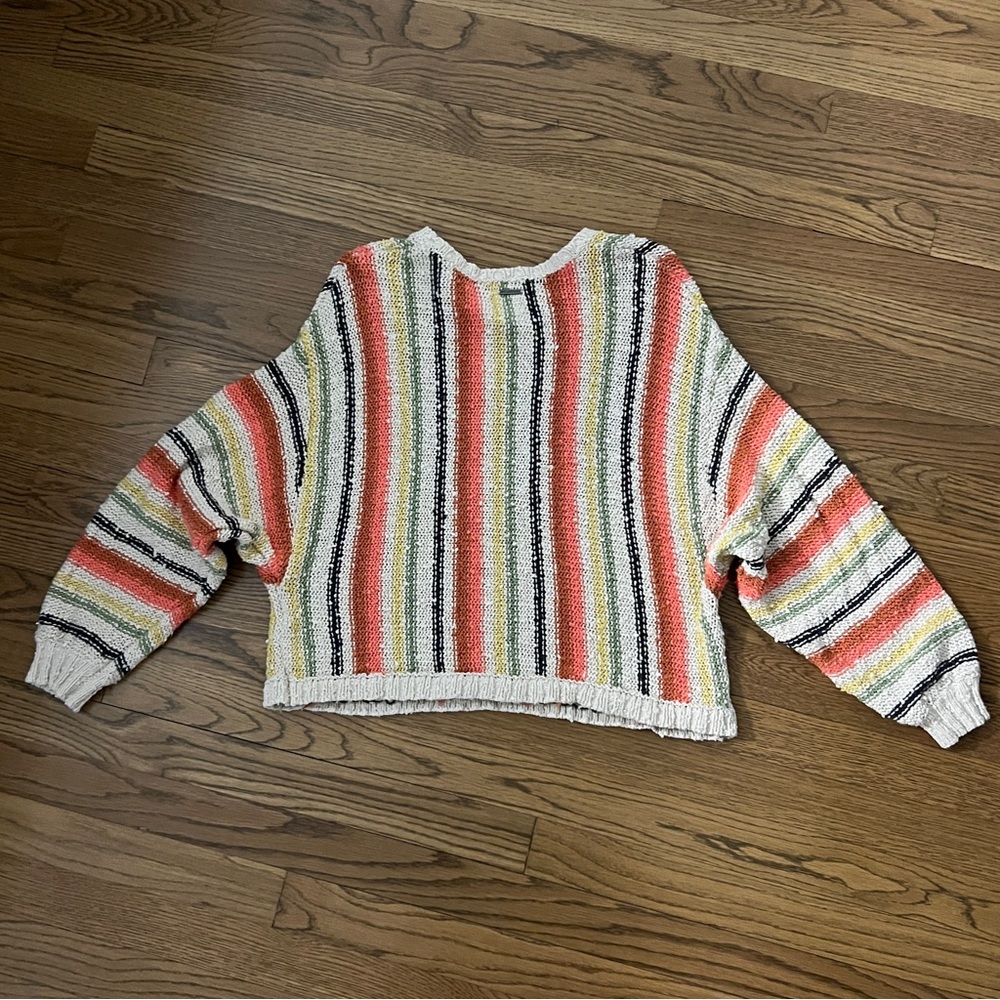 Billabong She’s a Trip Striped Multicolor Sweater M - Picture 6 of 8